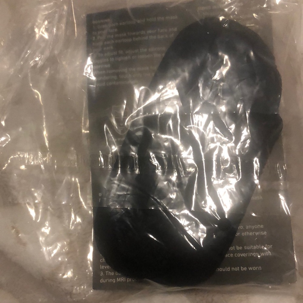 Black reusable face coverings